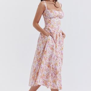 Nouvelles Arrivées Personnalisées : Robe Sexy Printemps Y2K, Robe Midi Élégante à Manches Bouffantes, Corset Décontracté d'Été pour Femme - Product Image 5