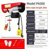Mini 220V Elektrischer Seilzug Neuzustand 220KG Tragfähigkeit 20M Seillänge Stahl für Haushaltsdekoration Kleiner Aufzug