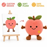 Peluche Pêche Personnalisée Mignonne, Jouet en Peluche Douce à Poils Courts, Poupée Fruit Rembourrée, Cadeau pour Enfants, Décoration de Chambre, Service Fabricant OEM ODM