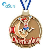 Médailles de pom-pom girl personnalisées 3D de l'équipe de pom-pom girl, médaille de médaillon, médaille de pom-pom girl personnalisée