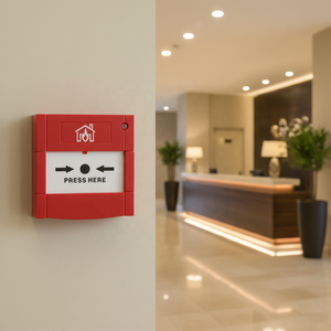 Alarme incendie stroboscopique homologuée CE, réseau TCP, 10-30V, bouton de déverrouillage de porte d'urgence ABS, clé de réinitialisation jusqu'à 10m - Product Image 4