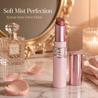 Lipstik Bubuk Tabung Merek Sendiri Bily Bear, Soft Fog Matte, Mencerahkan dan Memperindah Warna Kulit