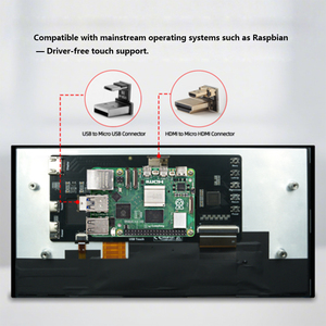 จอภาพระบบสัมผัส Raspberry Pi ขนาด 10.1 นิ้ว แบบ G-Type HD MI, จอแสดงผล IPS ความละเอียด 1520×720, มุมมองภาพเต็มรูปแบบ - Product Image 1