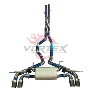 Sistema de Escape Valvetronic Vortex Titanium para Land Rover Defender 5.0L V8 L663, Silenciador de Longitud Igual con Corte en Pie y Puntas de Carbono - Product Image 1