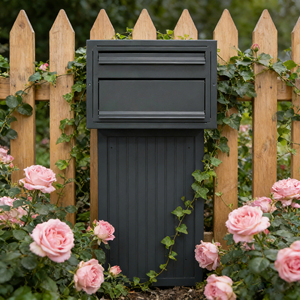 Buzón de <span class=keywords><strong>Correos</strong></span> Decorativo de Metal con Recubrimiento en Polvo para Jardín, Exterior, Impermeable, Duradero, para Entrega de Paquetes de Alimentos y <span class=keywords><strong>Cartas</strong></span>, Caja de Almacenamiento de Paquetes - Product Image 3