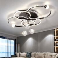 Plafonnier LED moderne à usage résidentiel, chambre à coucher, salon, lustre tricolore avec télécommande pour la maison, le bureau