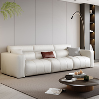 Canapé 3 places moderne haut de gamme, confortable et de haute qualité, canapé de salon, canapé de bureau minimaliste design beige pour usage domestique