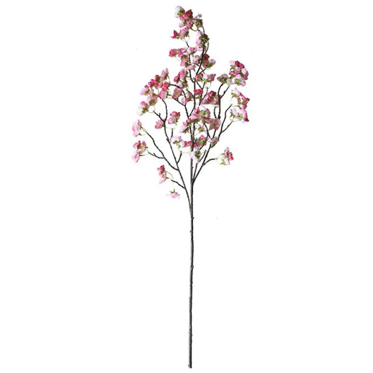 Factory Wholesale Artificial Cherry Blossom Branches Long Stem Decoration Silk Flowers Artificial Flower For Home Wedding Decor