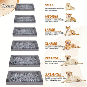 Canapé <span class=keywords><strong>pour</strong></span> animaux de compagnie en velours en forme de C, sur mesure, grand lit <span class=keywords><strong>pour</strong></span> <span class=keywords><strong>chien</strong></span>, anti-anxiété, confortable, <span class=keywords><strong>indestructible</strong></span>, orthopédique - Product Image 2