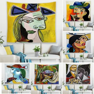Pablo Picasso lukisan abstrak Modern permadani dinding seni permadani Dropshipping