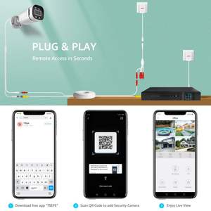 ชุดกล้องวงจรปิดระบบไฮบริด XVR AHD Analog DVR รองรับการตรวจจับใบหน้า 4CH/8CH ระบบรักษาความปลอดภัย CCTV กล้องทรงกระบอก/ทรงโดม ความละเอียด 2MP 5MP 8MP 4K - Product Image 5