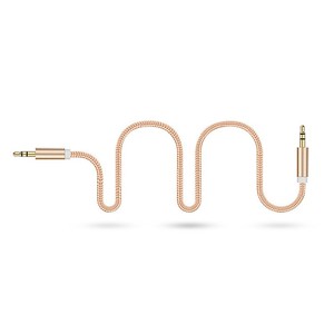 Kabel <span class=keywords><strong>Audio</strong></span> 3.5mm Berlapis Emas Male to Male Jack AUX untuk Ponsel Speaker Mobil MP3 Headphone - Product Image 4