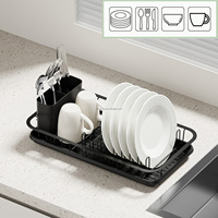 WIREKING Étagère de rangement multifonctionnelle en métal pour cuisine, sans installation, pour vaisselle, bols, ustensiles de cuisine, égouttoir, rangement de vaisselle