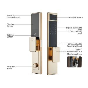 UIELOCK <strong>C04</strong> Face Palm Vein 3D Face Recognition Smart Lock Camera Tuya Remote Unlocking for Steel/Glass Door Apartment Smart Home - Product Image 6