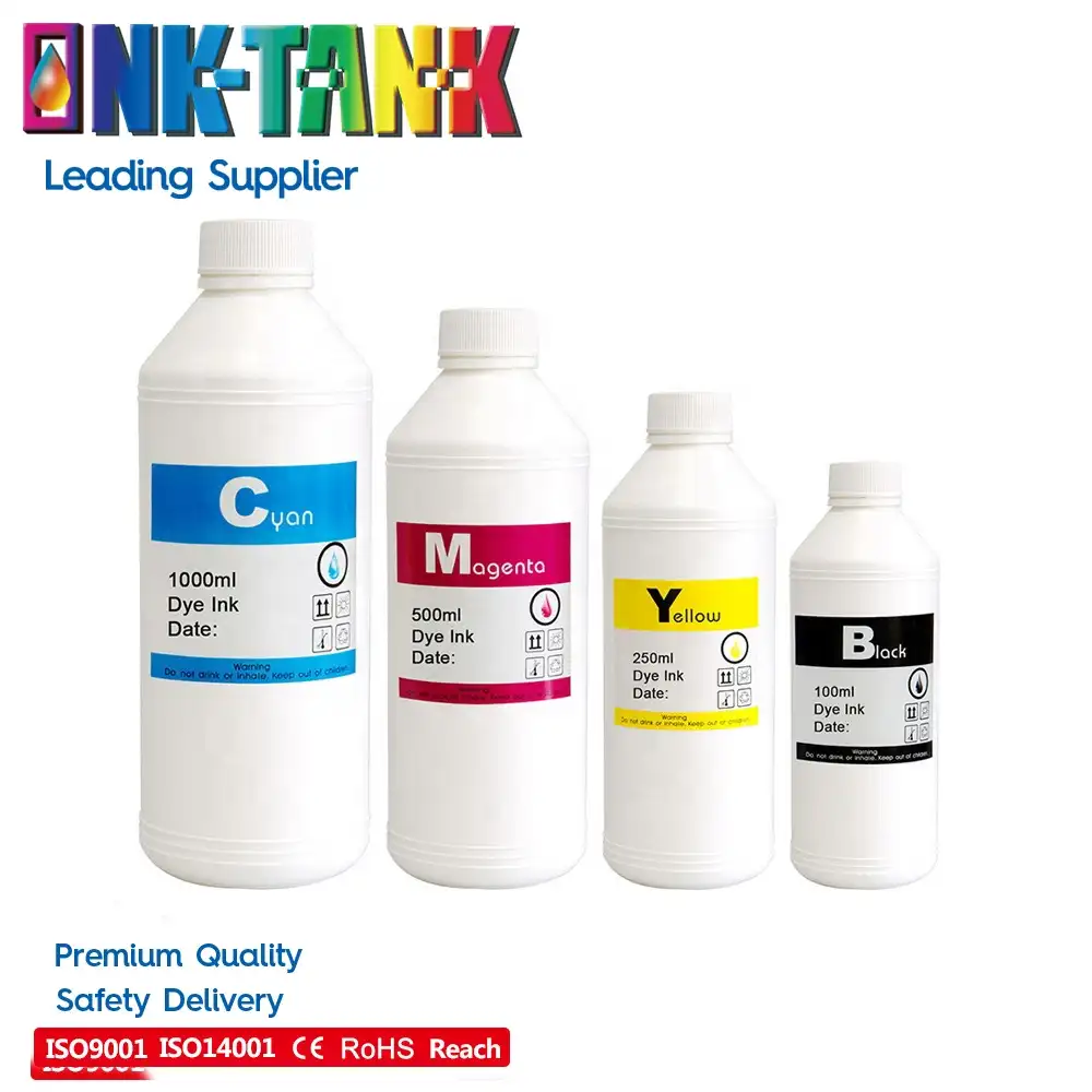 INK-TANK 1L 100ml 500ml 250ml Universal Premium Color Bottle Refill Inkjet Dye Tintas Ink For Epson For HP For Canon Printer