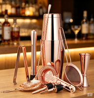 Ensemble de shaker à cocktails Boston en acier inoxydable Wuyi Camol, 16 pièces, capacité de 750 ml, kit d'outils de bar professionnels écologiques