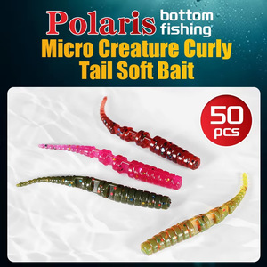 Señuelo de Pesca Spinpoler Mini Soft Ajing Worm Finesse, Cebo Flotante de Goma TPR de 3 cm para Pesca en Agua Media, Océano, Roca, para Zander y Lubina, Sin Anzuelos - Product Image 5