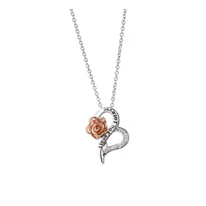 2024 Mother Day Fine Silver Jewellery 925 Sterling Allergy-proof Long Heart Zircon Pendant Necklace