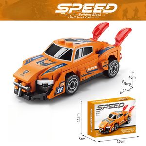 2025 Neue zurückkehrende Auto-Bausteine Mini Pull Car Model DIY Plastic Education Toy Set für Kinder - Product Image 2