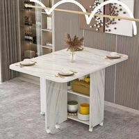 Table à manger pliante moderne en bois de 1 m, table longue à blocs de couleur pour la maison, le salon, la villa et l'appartement