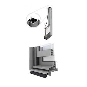 Profil de sections en aluminium personnalisé spécialisé en usine pour porte coulissante pliante - Product Image 1
