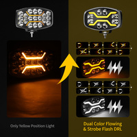 Projecteur de travail LED 9 pouces, éclairage extérieur automobile, faisceau combiné blanc ambre, lampe de position pour Volvo, camion lourd, conduite