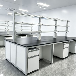 Laboratory Steel Workbench Phenolic Top <b>6</b> <b>Drawers</b> Minimalist Design For School Use - Product Image 4