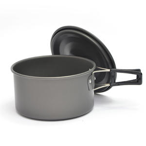 หม้อพกพาขนาดกลางสำหรับทำอาหารนอกบ้าน ไม่ติดกระทะ เหมาะสำหรับตั้งแคมป์ ปิกนิก น้ำหนักเบา พร้อมถุงตาข่าย - Product Image 2