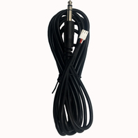 Câble audio TRRS 1/8'' vers double jack stéréo 1/4'' (6,35 mm) à paire torsadée, mâle 3 pôles vers boîtier 3P, gaine PVC, blindage combiné
