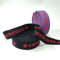 Sangle en nylon tissée personnalisée avec imprimé Chrome Hearts pour sacs, boxers, soutiens-gorge de sport et accessoires de couture – Fabrication sur mesure
