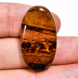 Paire de cabochons en jaspe australien, taille ovale unique, poli, cristal naturel de qualité supérieure, pierre précieuse en vrac pour bagues et pendentifs - Product Image 2