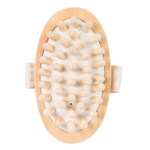 Naturholz Anti Cellulite Massage gerät Körper abnehmen Zirkulation bürste Muskel Relax <span class=keywords><strong>Palm</strong></span> Sauna Spa Bad Massage - Product Image 4