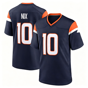Maillot de football américain pas cher avec broderie # 10 Bo Nix Maillot Denver pour hommes - Product Image 3