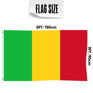 <span class=keywords><strong>Bandera</strong></span> de <span class=keywords><strong>Mali</strong></span> al por Mayor, <span class=keywords><strong>Bandera</strong></span> Nacional Personalizada de Todos los Países, 3x5 Pies, para Exteriores, de Fibra de Poliéster, Entrega Rápida, Personalizable - Product Image 3