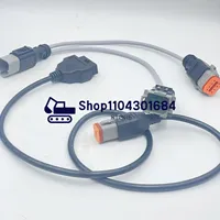 Kabel Sambungan Harness Diagnostik Mesin Kelautan 6+8 Pin untuk Alat Pemindai Vocom Vodia Adapter Suku Cadang Mesin Konstruksi