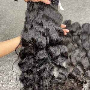 BLACK FRIDAY Real sin procesar crudo chino Natural suelto onda profunda Remy virgen cabello humano trama doble paquete dibujado - Product Image 2