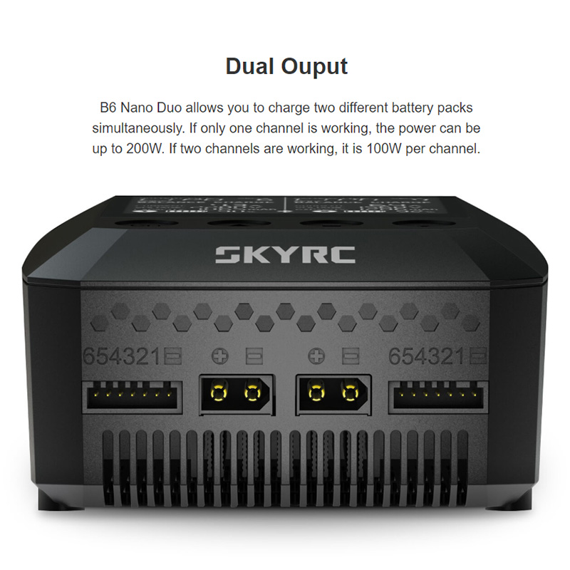 Original SKYRC B6 Nano DUO 2x100w Smart Charger for RC Models