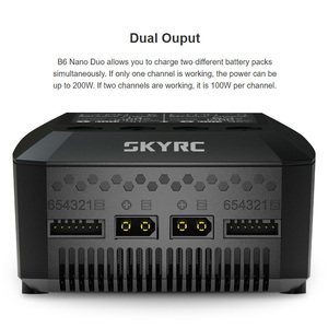 Cargador/Descargador de Baterías Inteligente Original SKYRC B6 Nano <span class=keywords><strong>DUO</strong></span> 2x100W 15A AC, Compatible con la Aplicación SkyCharger para Modelos RC - Product Image 3