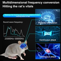 Répulsif Électronique Ultrasonique Haute Puissance en Plastique pour Rats et Moustiques, Alimentation USB, pour Voitures HO-059 OEM