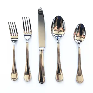 Wholesale 18/10 Metal Flatware Stainless Steel Silver Cutlery Set For Wedding Restaurant Hotel