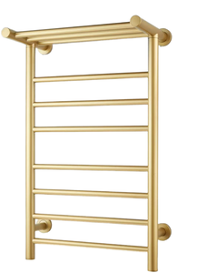 Calentador de Toallas Eléctrico Inteligente Moderno para Baño, Toallero Calefactor de Pared en Oro Cepillado, Negro y Gris - Product Image 1