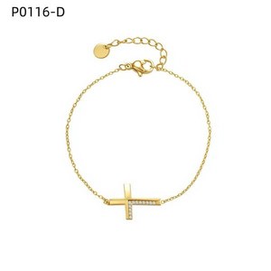 Amy Amy <b>Cross</b> Bracelet Silver Plated Zirconia <b>Chain</b> Women's Religious Jewelry Gift P0116 - Product Image 2