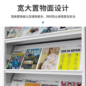 Kunshan Fengdamei Magazine <b>Rack</b> 180x90x40cm Metal <b>Storage</b> Cabinet With Lock For Office Home Use - Product Image 3
