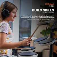 Roland TD-02K V-Drums, Entry-Level Compact Electronic Drum Kit with Noise-Reducing Features, Height-Adjustable Stand, beginner