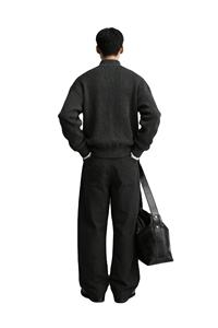 <span class=keywords><strong>Cardigan</strong></span> Lavorato a Maglia con Doppia Cerniera <span class=keywords><strong>Grigio</strong></span> da <span class=keywords><strong>Uomo</strong></span> Ottoknit Servizio di Design Personalizzato per Felpe e Abbigliamento Esterno - Product Image 4