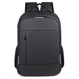 Men's <b>Backpack</b> 20-35L Waterproof With Usb Business Travel Solid Color - Product Image 5
