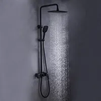현대 크롬 솔리드 황동 2 방법 숨겨진 벽 폭포 목욕 비 믹서 탭 세트 샤워 수도꼭지
