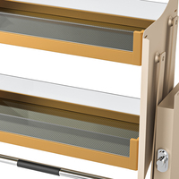 Armário Elevatório de Vidro com Fechamento Suave em Aço Inoxidável Moderno Premium com Design Ecológico para Cozinha