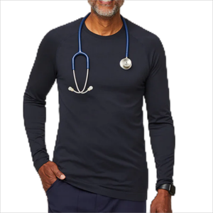 Set <span class=keywords><strong>di</strong></span> Uniformi Ospedaliere per Medici e Infermieri: Giacca, Pantaloni Jogger, Top con Scollo a V - Set <span class=keywords><strong>di</strong></span> 4 Pezzi per Uomo - Product Image 3