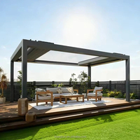 Pérgola de Jardín Prefabricada de Aluminio con Techo Panorámico de Vidrio - Estructura Exterior Independiente, Duradera, Ecológica y con Recubrimiento en Polvo